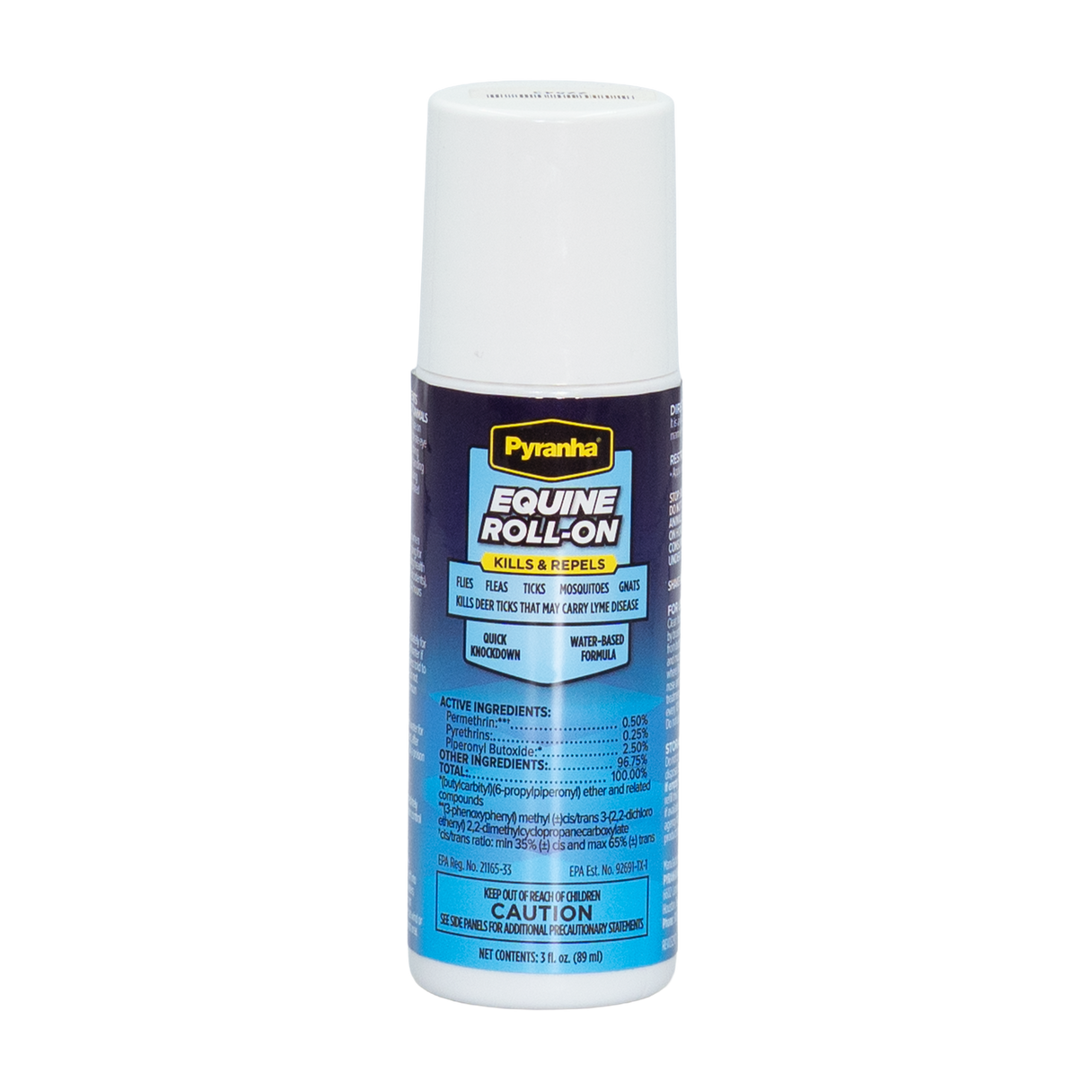 PYRANHA EQUINE ROLL ON INSECTICIDA/REPELENTE A RESISTENTE AL AGUA (BASE DE AGUA)