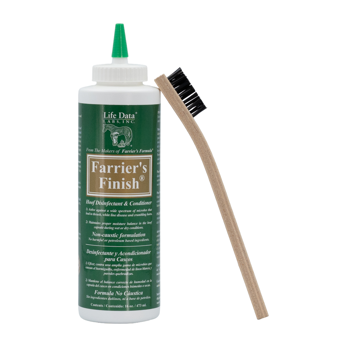 LIFE DATA FARRIERS FINISH (ACONDICIONADOR Y DESINFECTANTE DE CASCOS) 473 ML