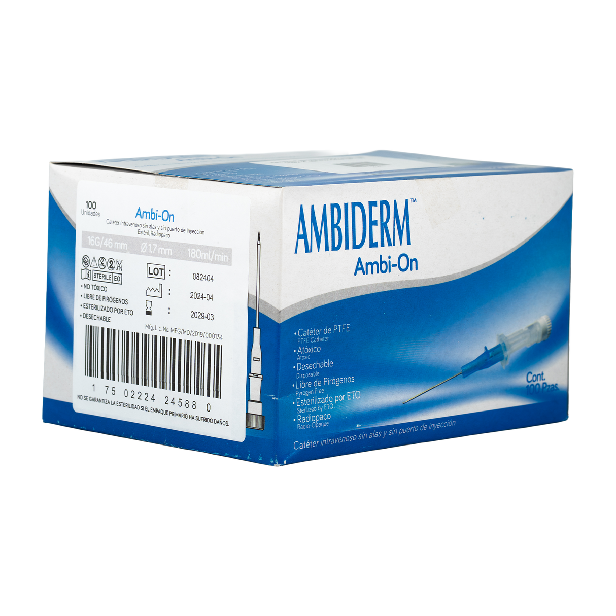 CATÉTER INTRAVENOSO AMBI-ON CAJA DE 100