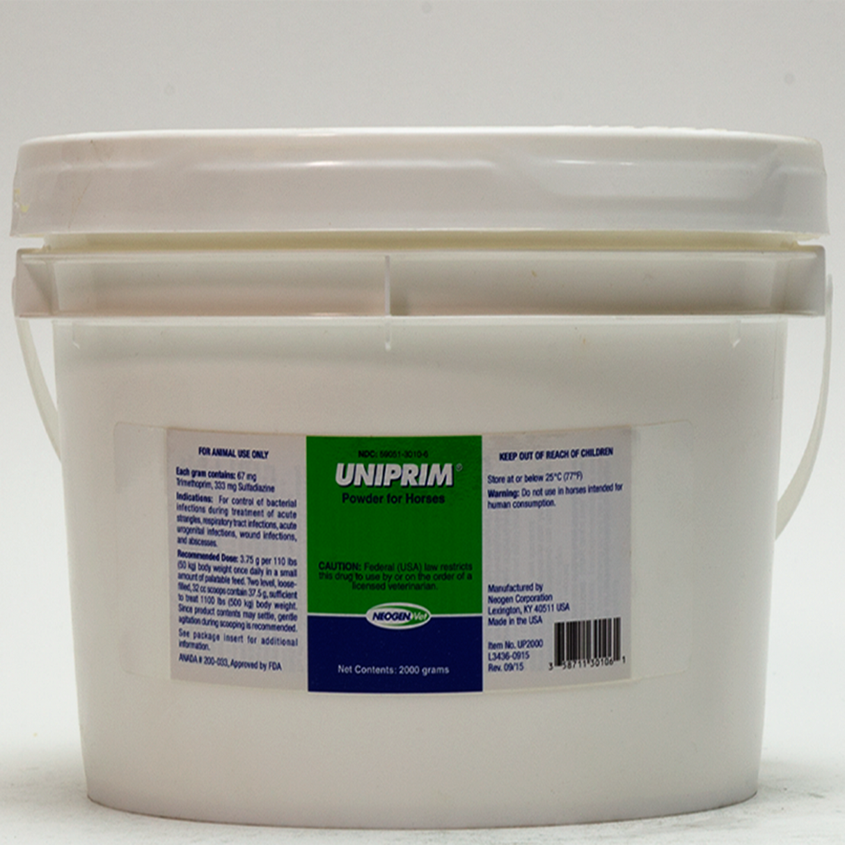 UNIPRIM SULFAS (333 mg/gr) Y TRIMETROPIN (67 mg/gr) EN POLVO (RX)