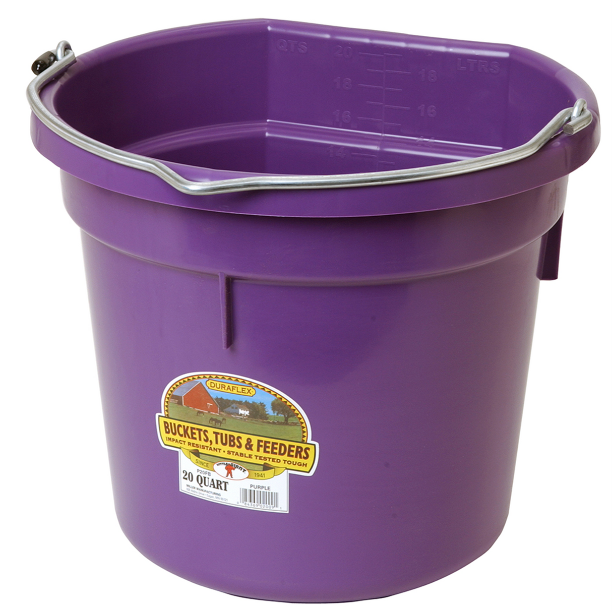 TINA LADO PLANO 20 QT FLAT BACK PLASTIC BUCKET