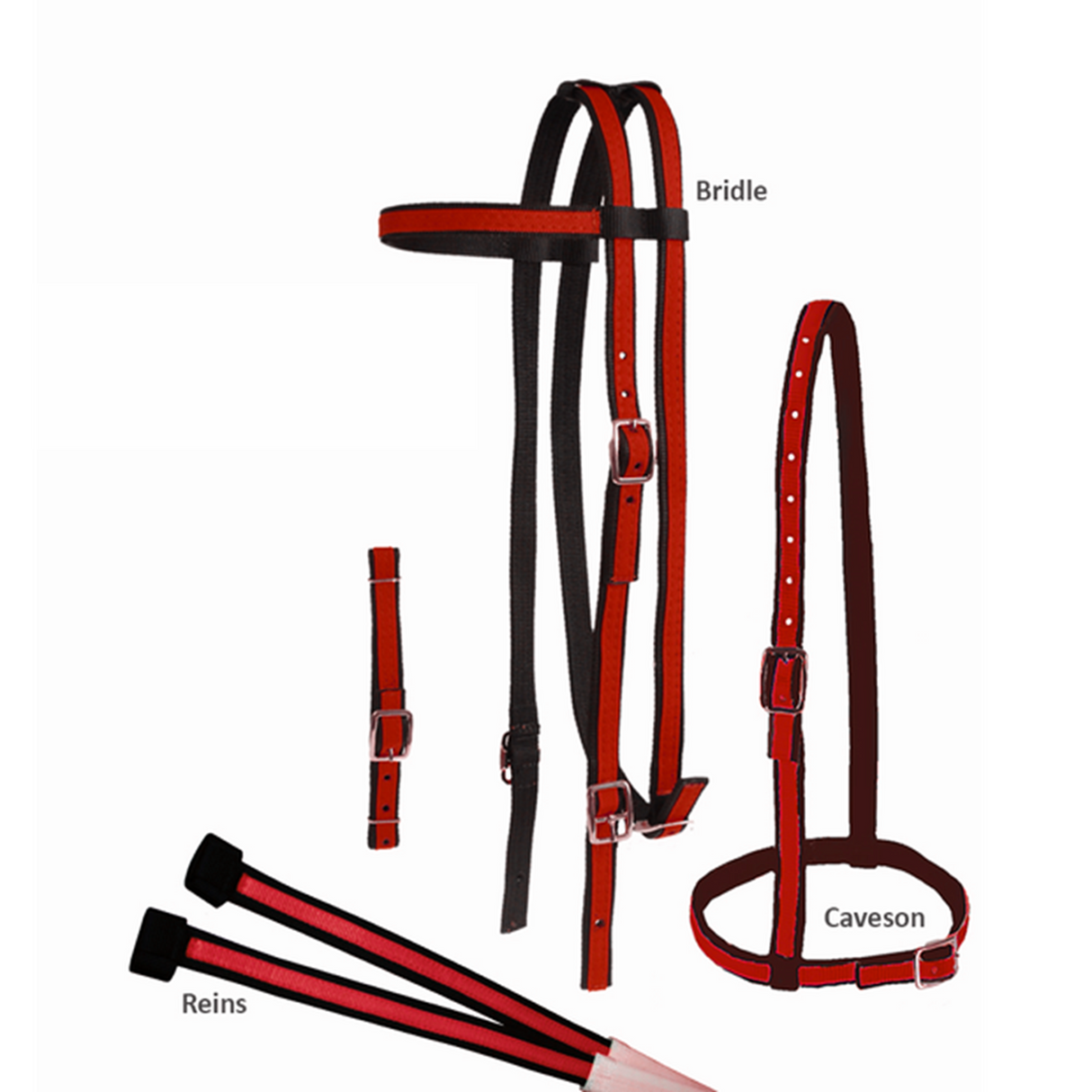 JACKS RIENDAS BRIDA Y CABEZADA DE CARRERA ( RACE BRIDLE SET)