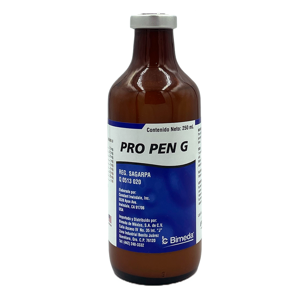 PRO-PEN-G (PENICILINA G PROCAINICA SUSPENSION INYECTABLE) 250 ML