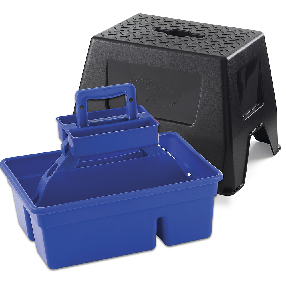 DURA TOTE STOOL/CAJA GROMMING CON ESCALON