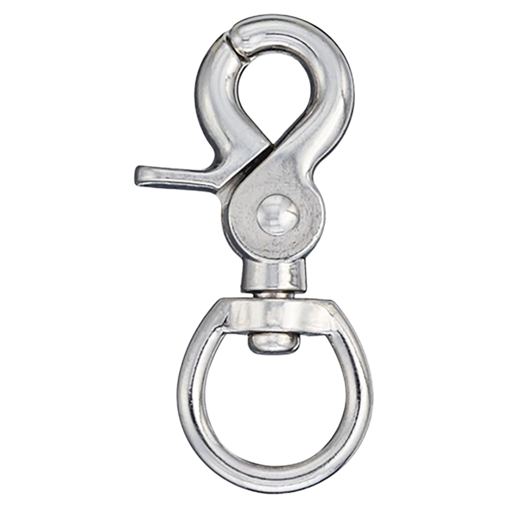 TOUGH 1 MOSQUETON DE TIJERA GIRATORIA OVALADO NIQUELADO 3/4