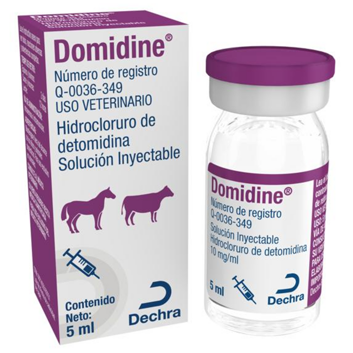DOMIDINE 5 ML (HIDROCLORURO DE DETOMIDINA 10 mg/ml) (Rx)