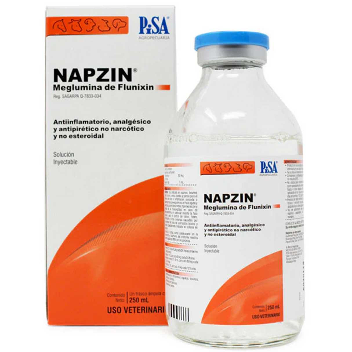 NAPZIN SOLUCION INYECTABLE (MEGLUMINA DE FLUNIXIN 50 mg/ml)