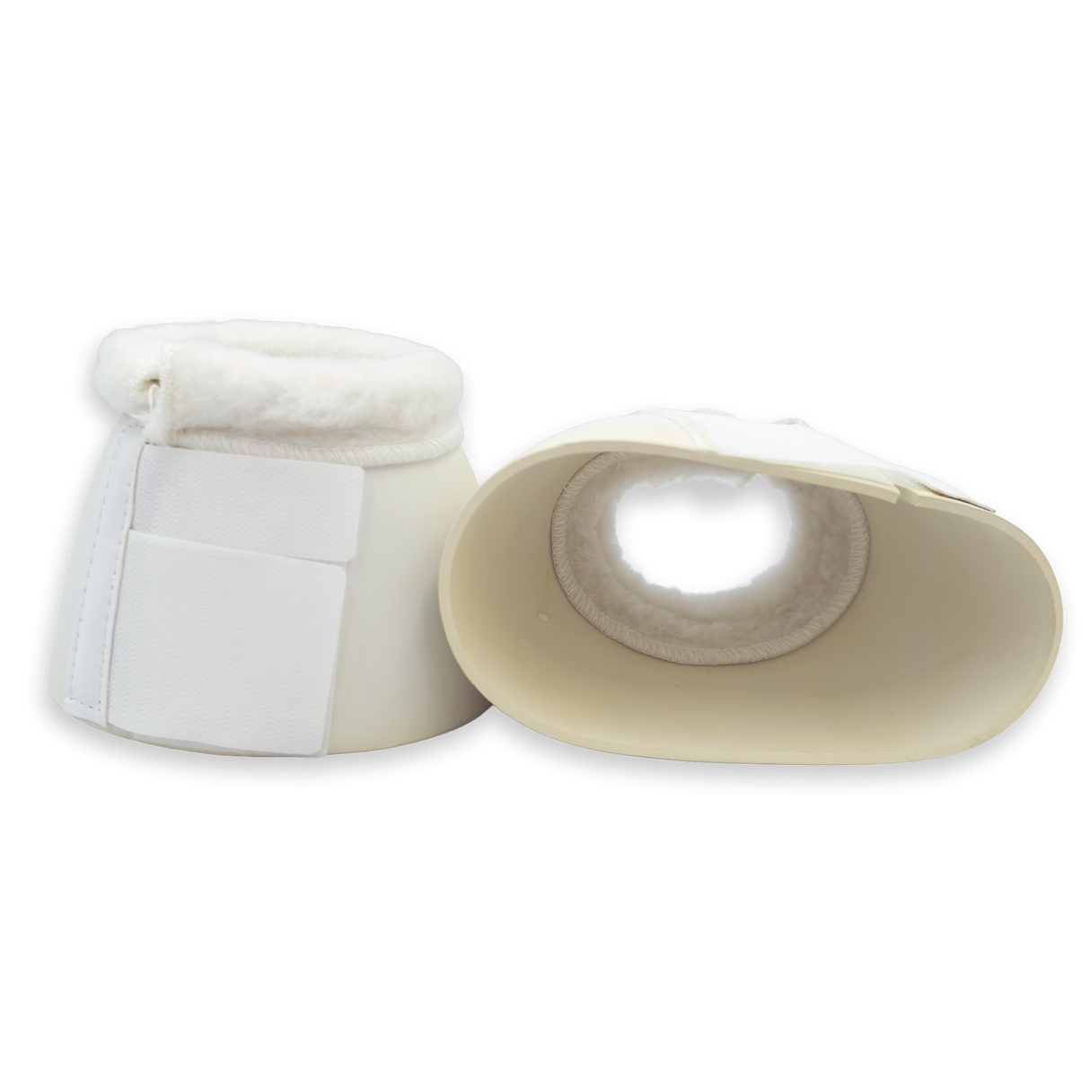 JACKS BOTAS DE CAMPANA DE PLASTICO CON BORREGA Y VELCRO TALLA MEDIANA (BLANCO)