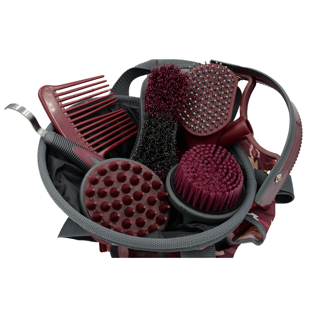 WEAVER KIT DE GROOMING CON 7 CEPILLOS VARIADOS (PLAID AZTEC)