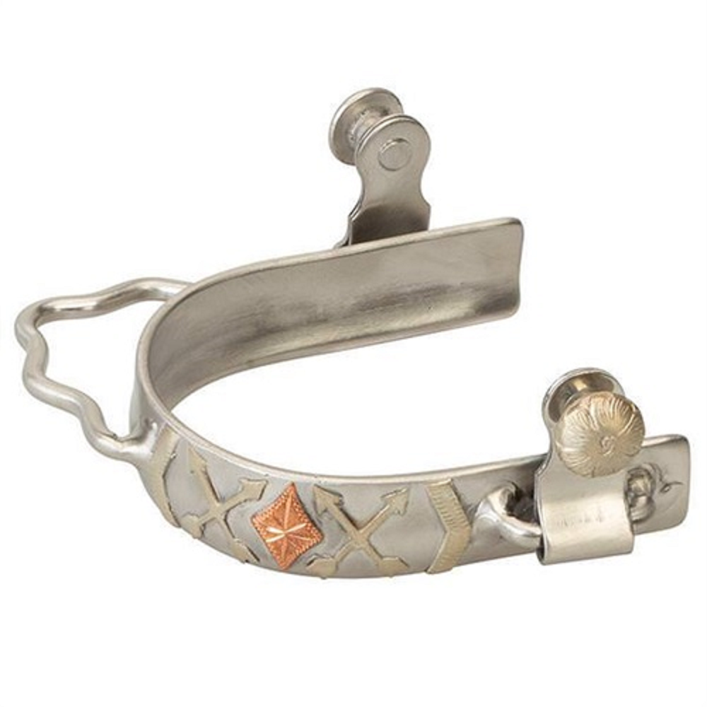 ESPUELAS BARRILERAS DISEÑO DE FLECHAS CRUZADAS PARA DAMA