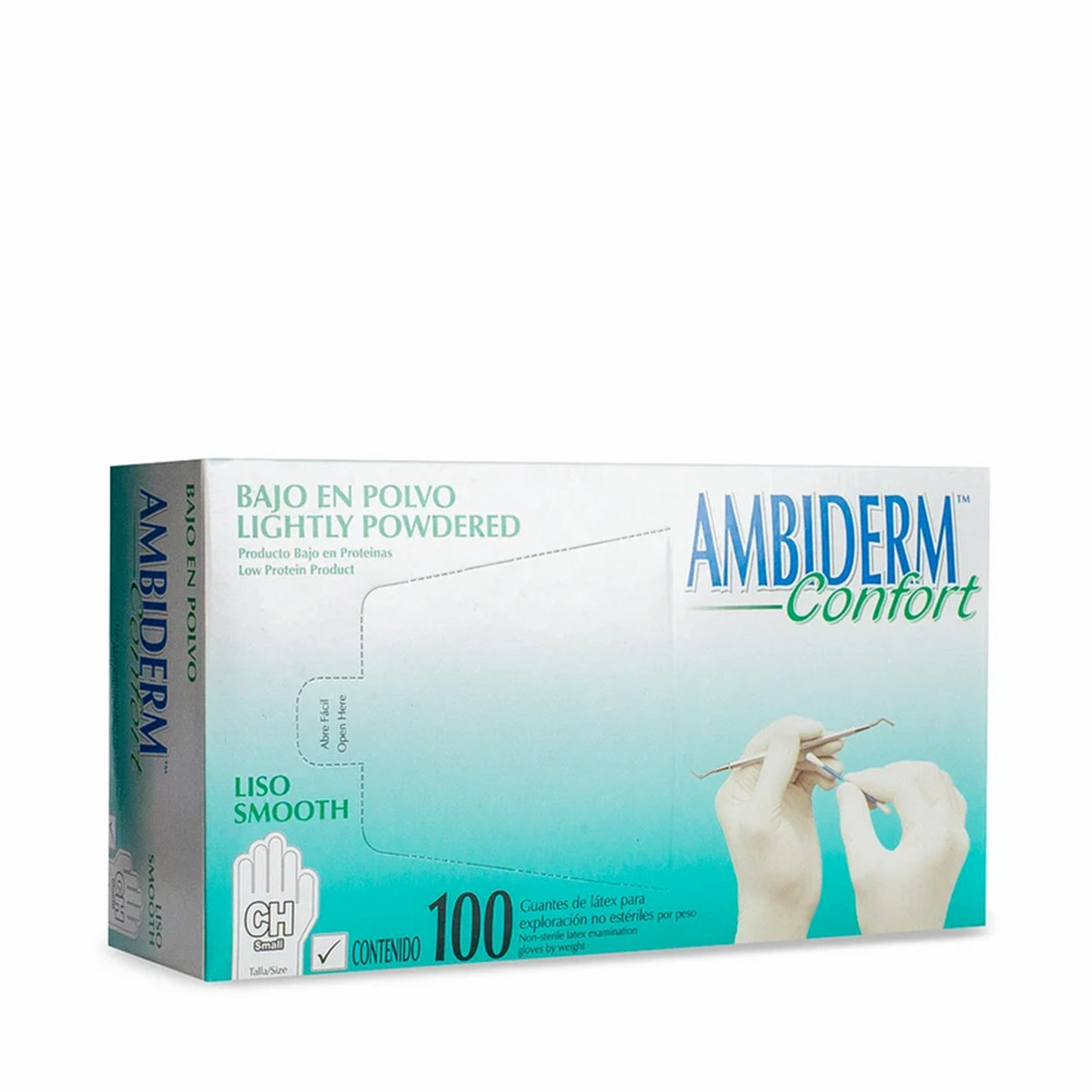 GUANTE AMBIDERM CONFORT LISO C/100 PIEZAS