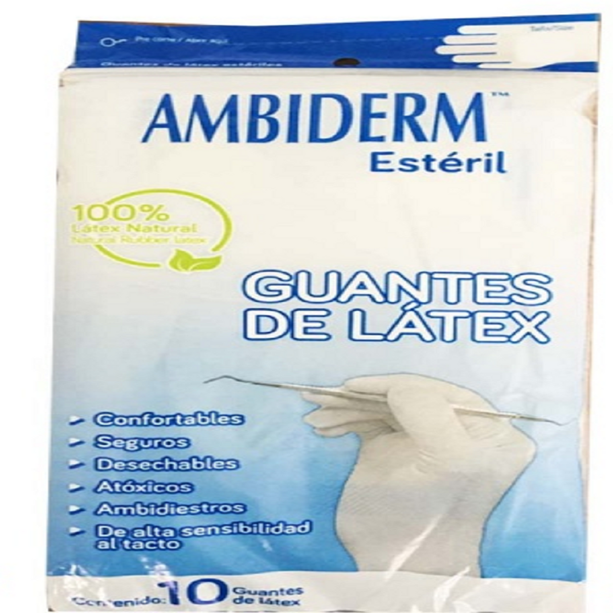 GUANTE AMBIDERM ESTERIL BOLSA CON 10 PIEZAS