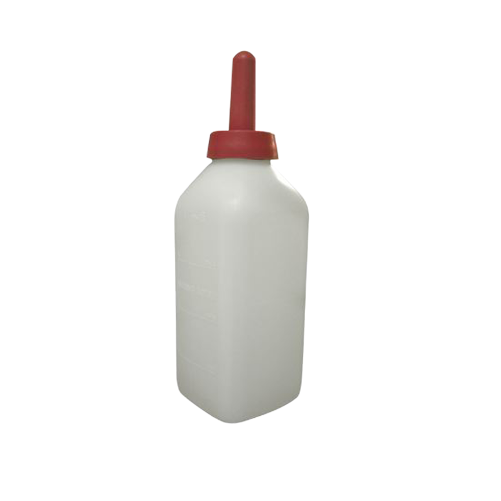 BOTELLA PARA BECERROS CON CHUPON 2 L (ROJO)