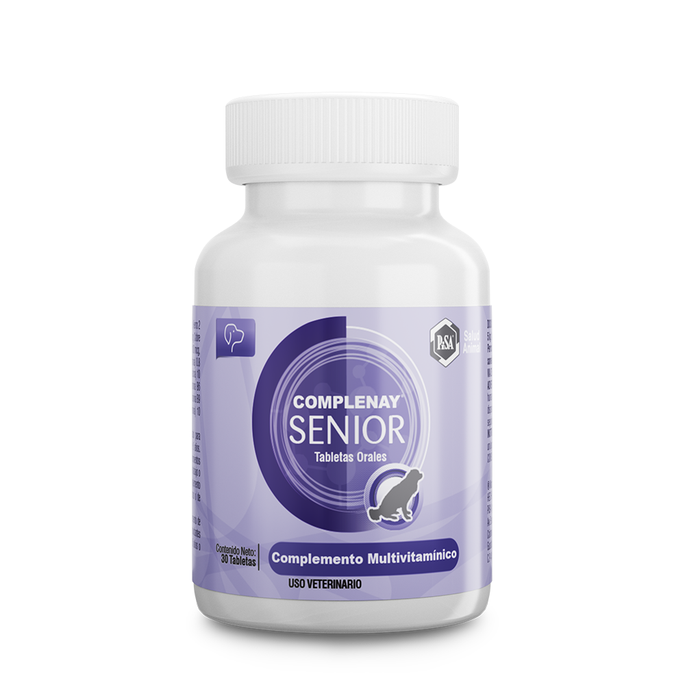 COMPLENAY SENIOR FRASCO CON 30 TABLETAS (VITAMINAS Y MINERALES PERROS ADULTOS)