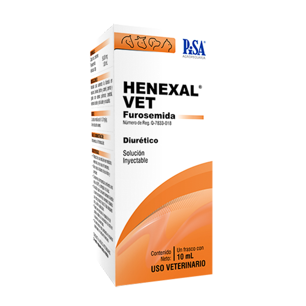 HENEXAL VET FRASCO 10 ML (FUROSEMIDA 50 mg/ml)