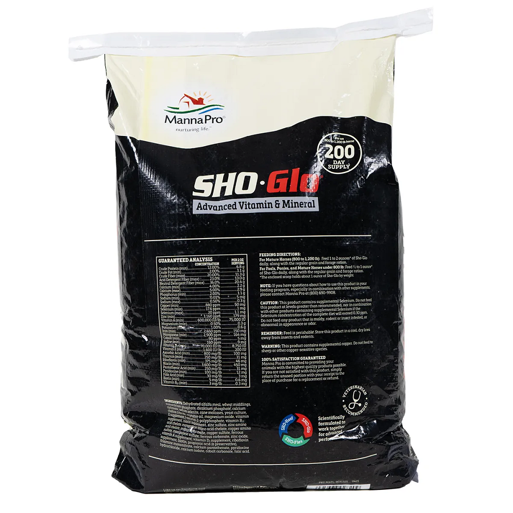 SHO-GLO EQUINE PELLETS 25 LBS