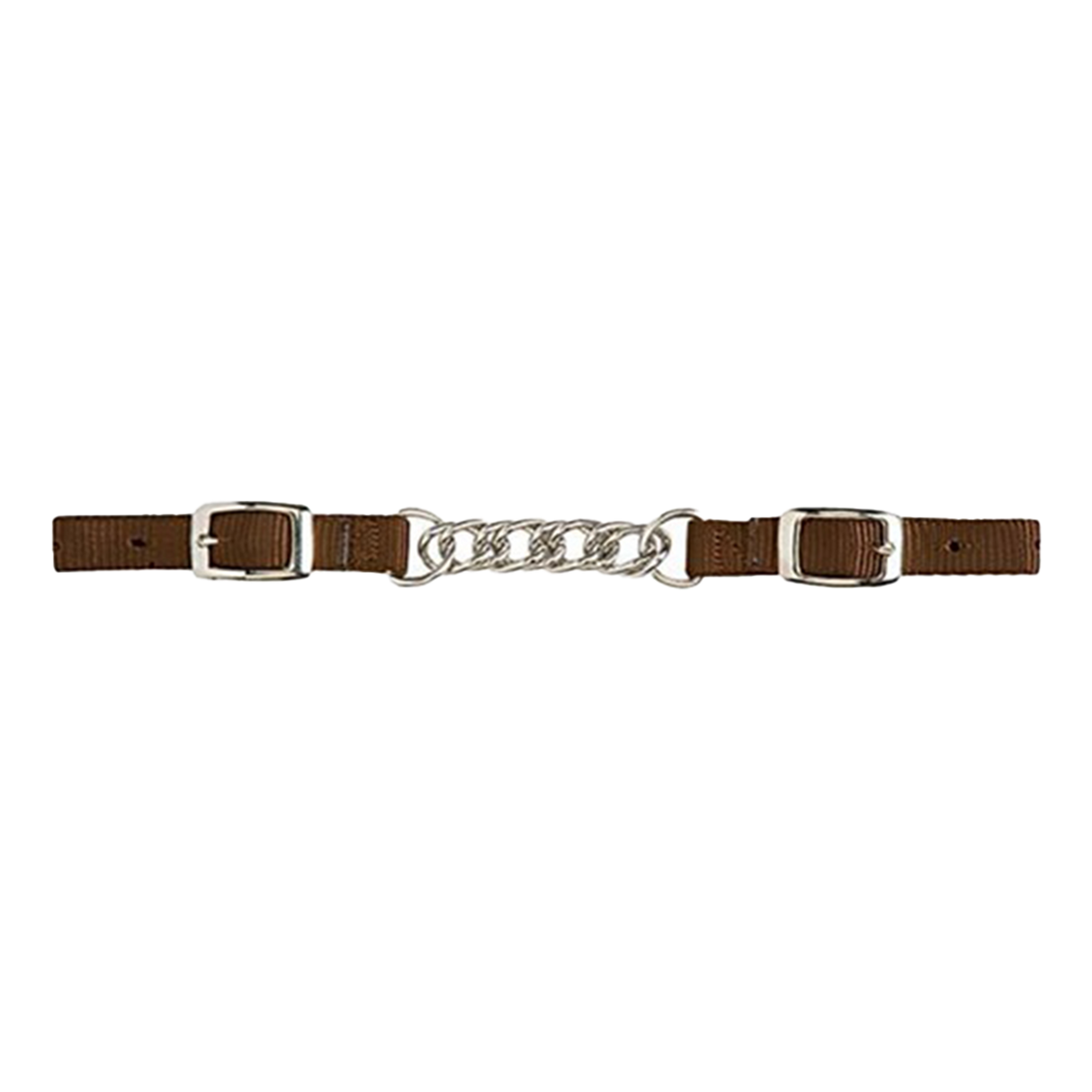 WEAVER BARBADA DE NAILON CON CADENA DE ESLABONES PLANOS DE 3 1/2'' (CAFE)