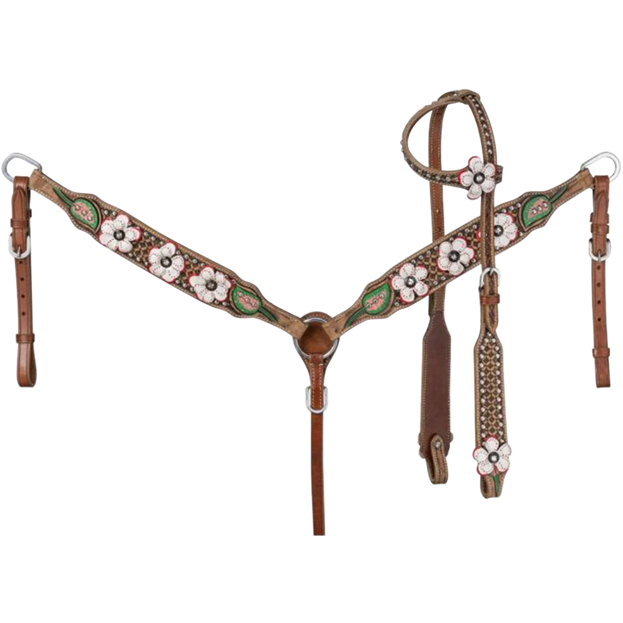 TOUGH 1 CONJUNTO DE CABEZADA Y PECHERA SILVER ROYAL