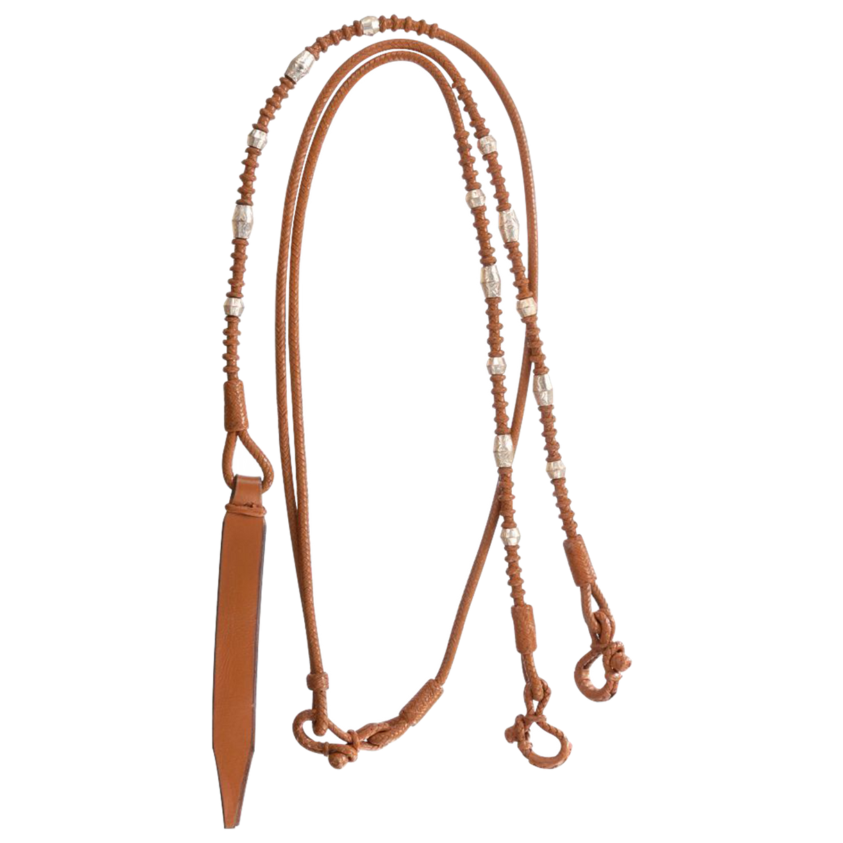 TOUGH 1 RIENDAS TRENZADAS ROMEL CON VIROLAS DE PLATA ROYAL KING