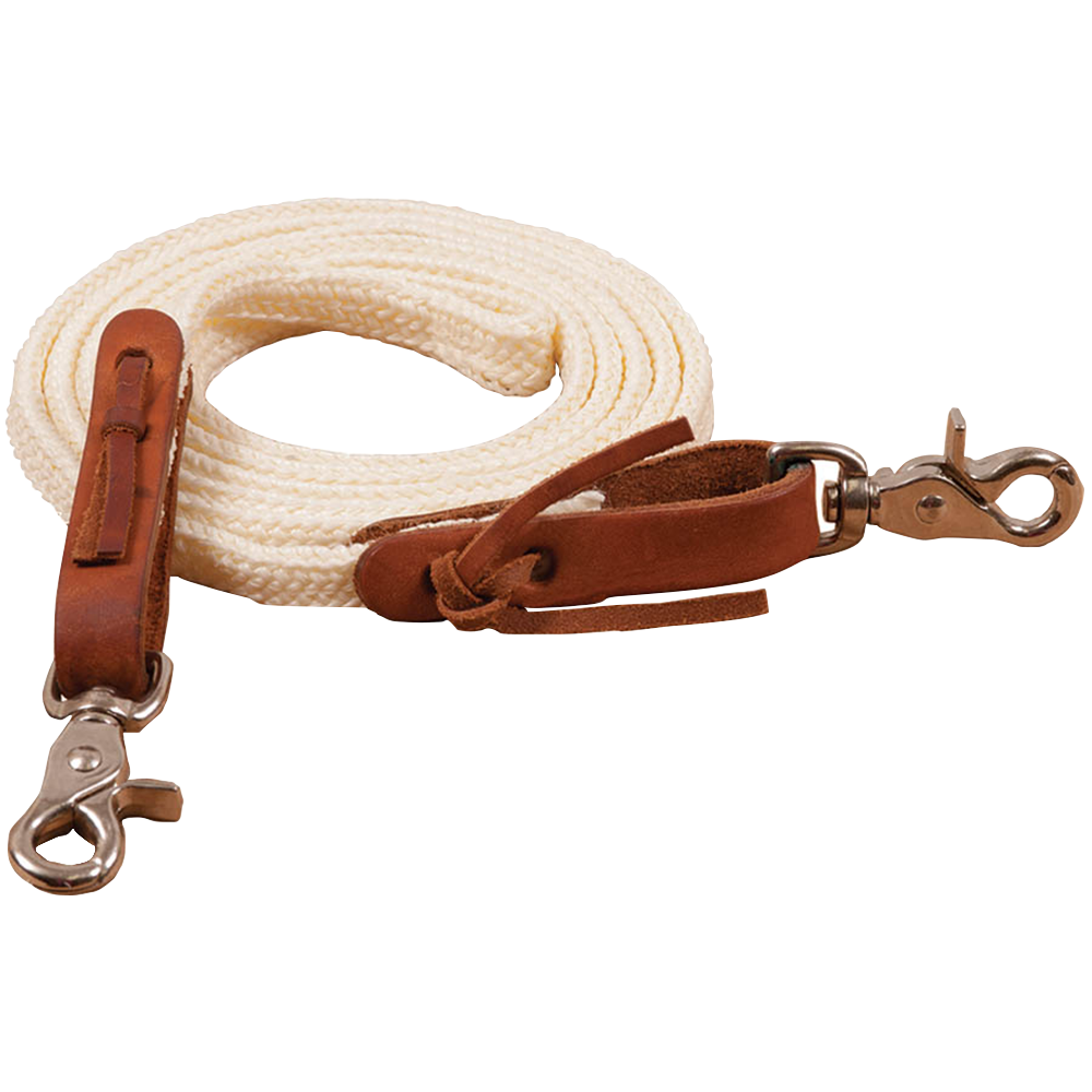 MUSTANG RIENDAS DE CUERDA DE POLIESTRER TRENZADO PLANO 1/2"X8'