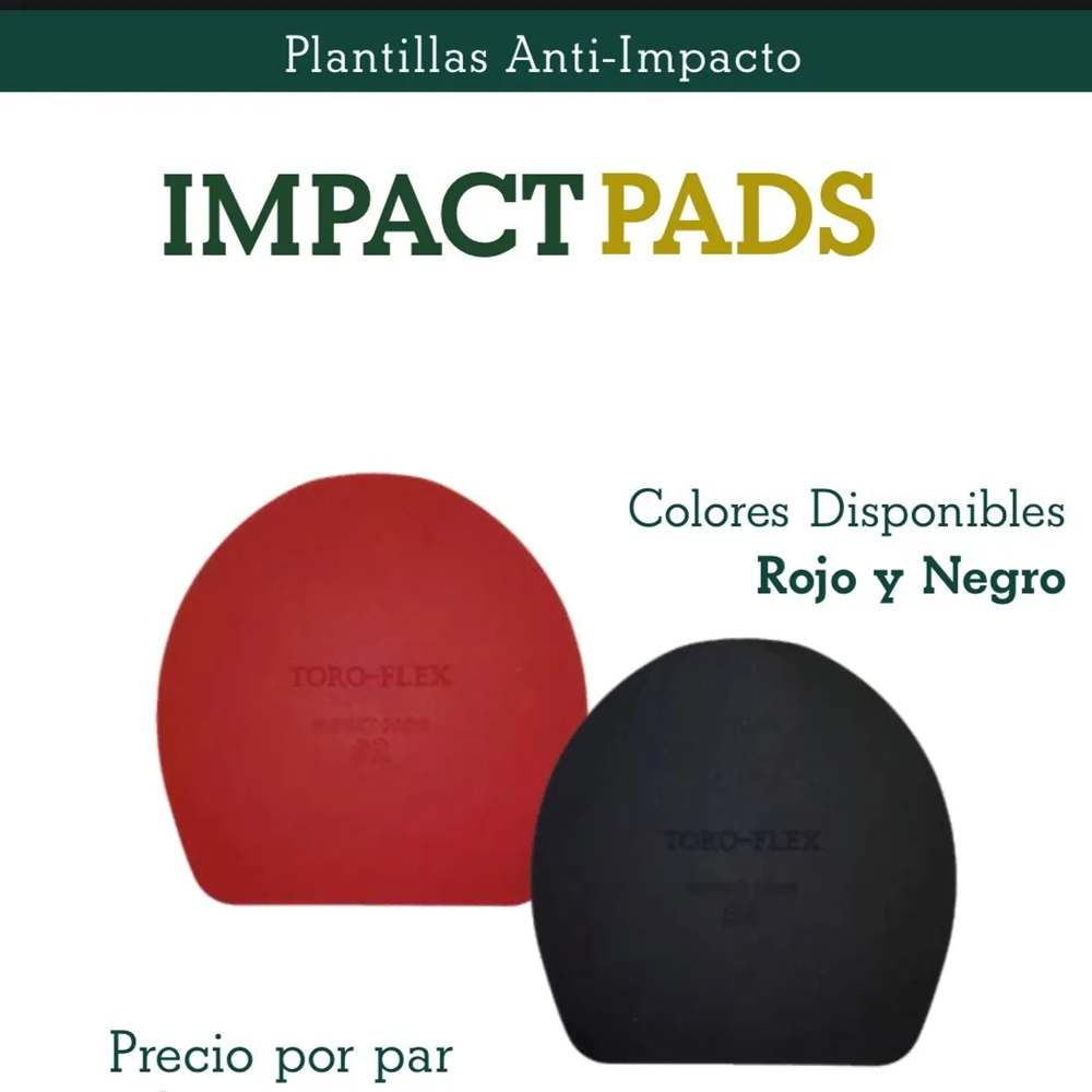 PLANTILLAS ANTIIMPACTO TOROFLEX ROJA (PAR)