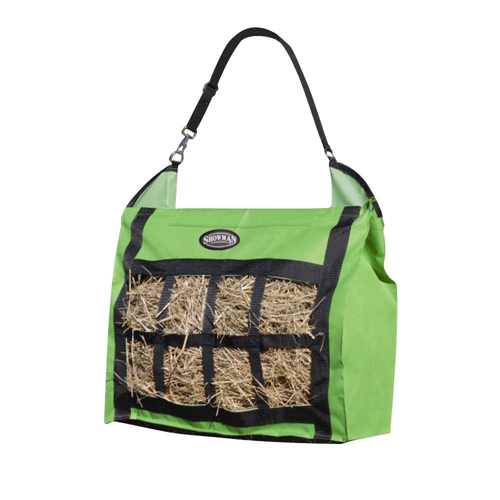 SHOWMAN SLOW FEED HAY NET (BOLSA PARA ZACATE LENTA) LIME