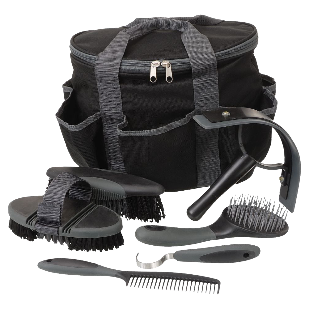 TOUGH 1 SET DE CEPILLOS GREAT GRIPS DE 6 PIEZAS CON BOLSA (GRIS)