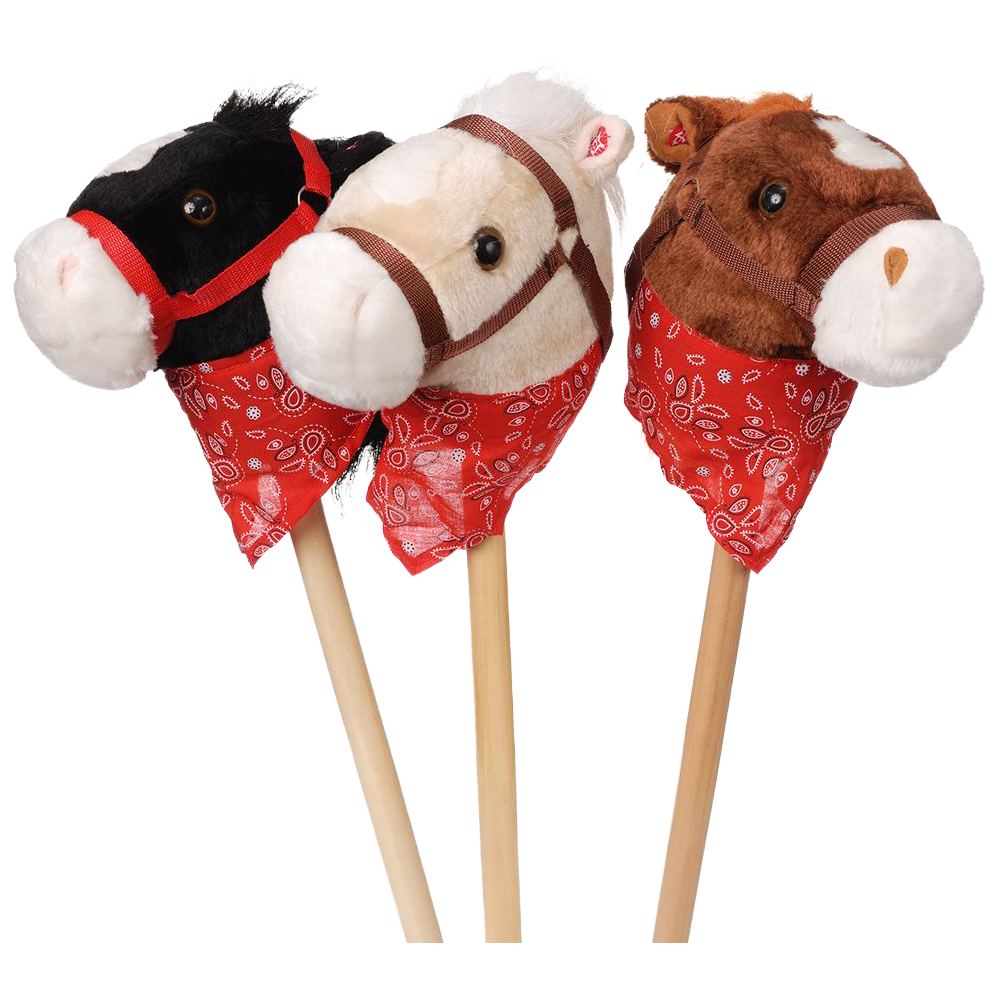 TOUGH 1 CABALLITO DE PALO DE PELUCHE CON PAÑUELO