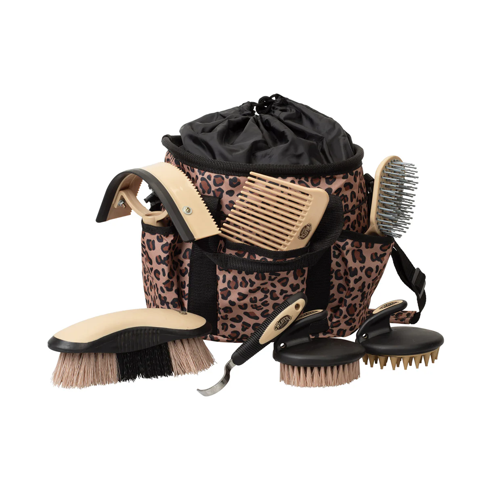 WEAVER KIT DE GROOMING CON 7 CEPILLOS VARIADOS (LEOPARDO)