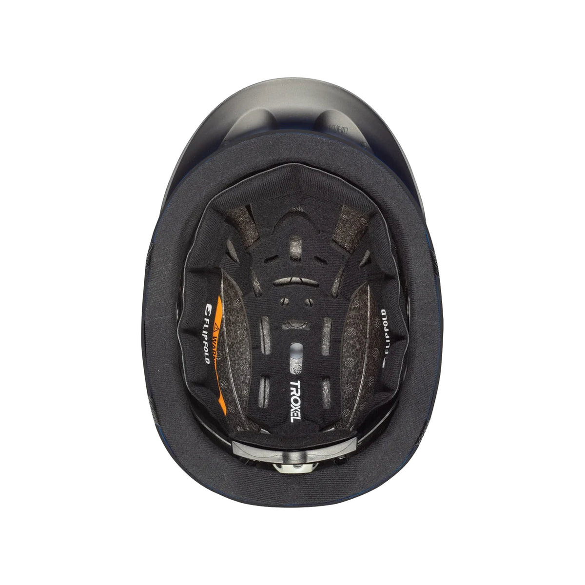 Interior del casco Troxel Liberty negro liso con el forro acolchado