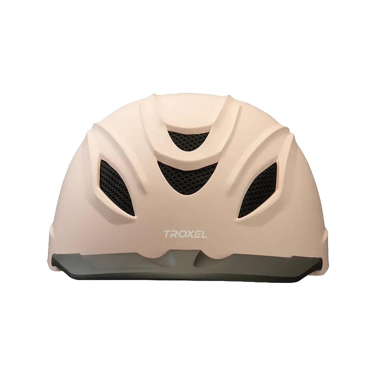 Casco de equitación Troxel Intrepid acabado Rosa, vista frontal superior con las ventilas