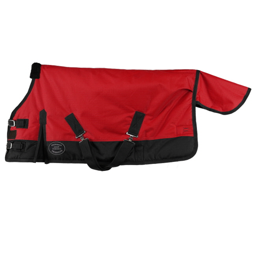 SHOWMAN 1200D MANTA IMPERMEABLE DE NYLON PARA EXTERIOR PARA POTRO (ROJA)