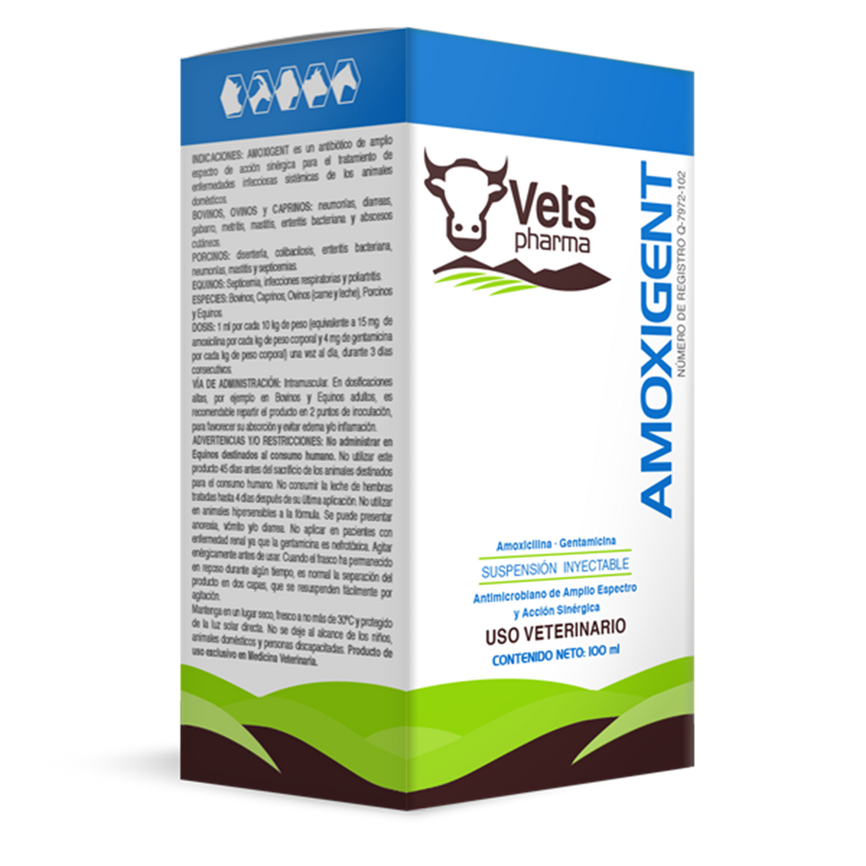 AMOXIGENT (AMOXICILINA 150 mg/ml SULFATO DE GENTAMICINA 40 mg/ml)