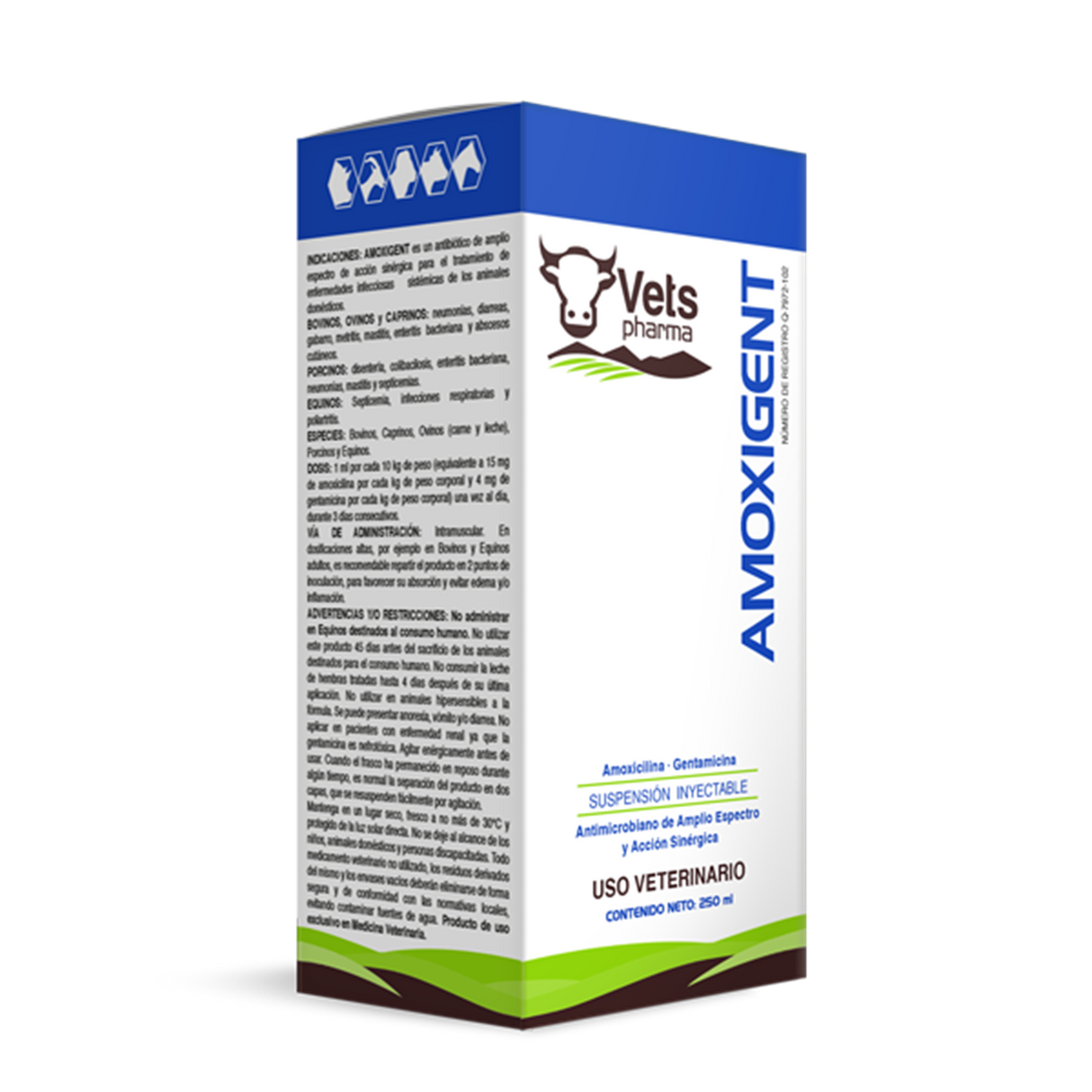 AMOXIGENT (AMOXICILINA 150 mg/ml SULFATO DE GENTAMICINA 40 mg/ml)