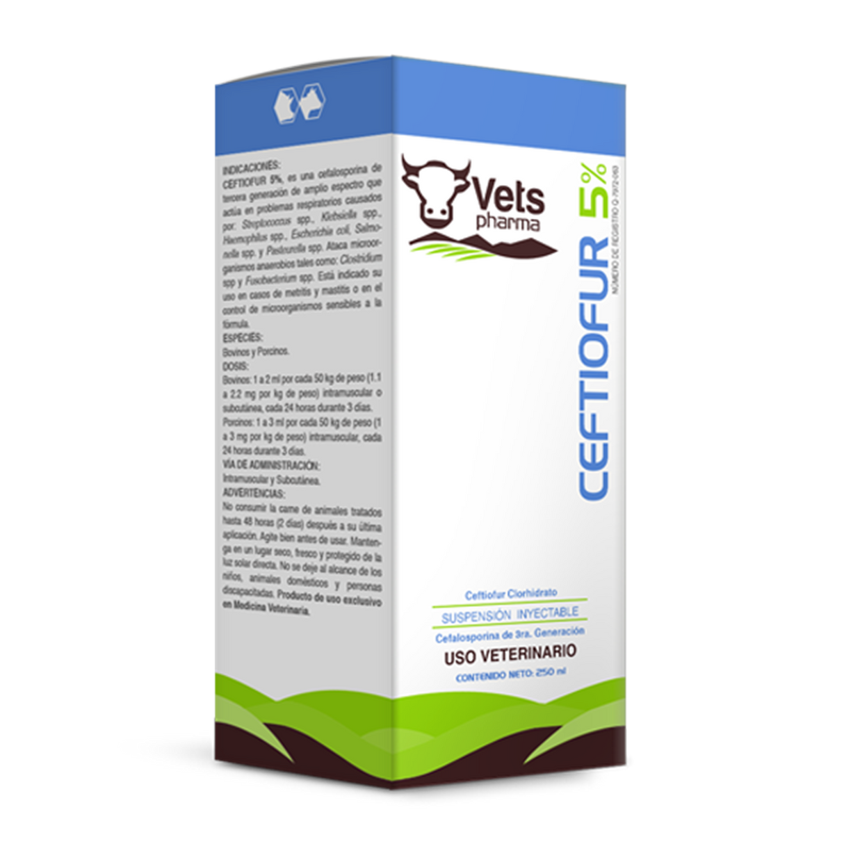 CEFTIOFUR 5% (CLORHIDRATO DE CEFTIOFUR 50 mg/ml)