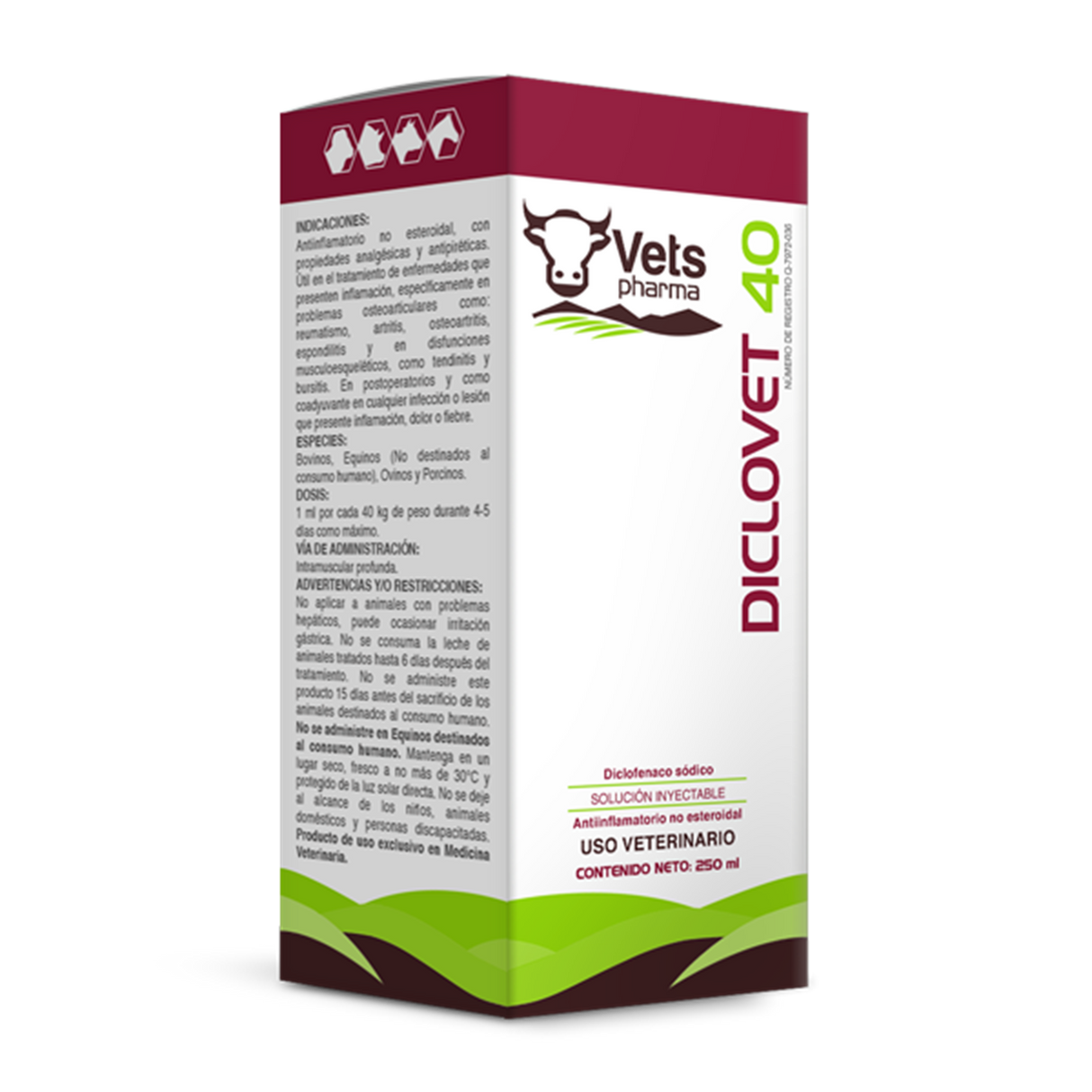 DICLOVET 40 250 ML (DICLOFENACO SODICO 40 mg/ml)