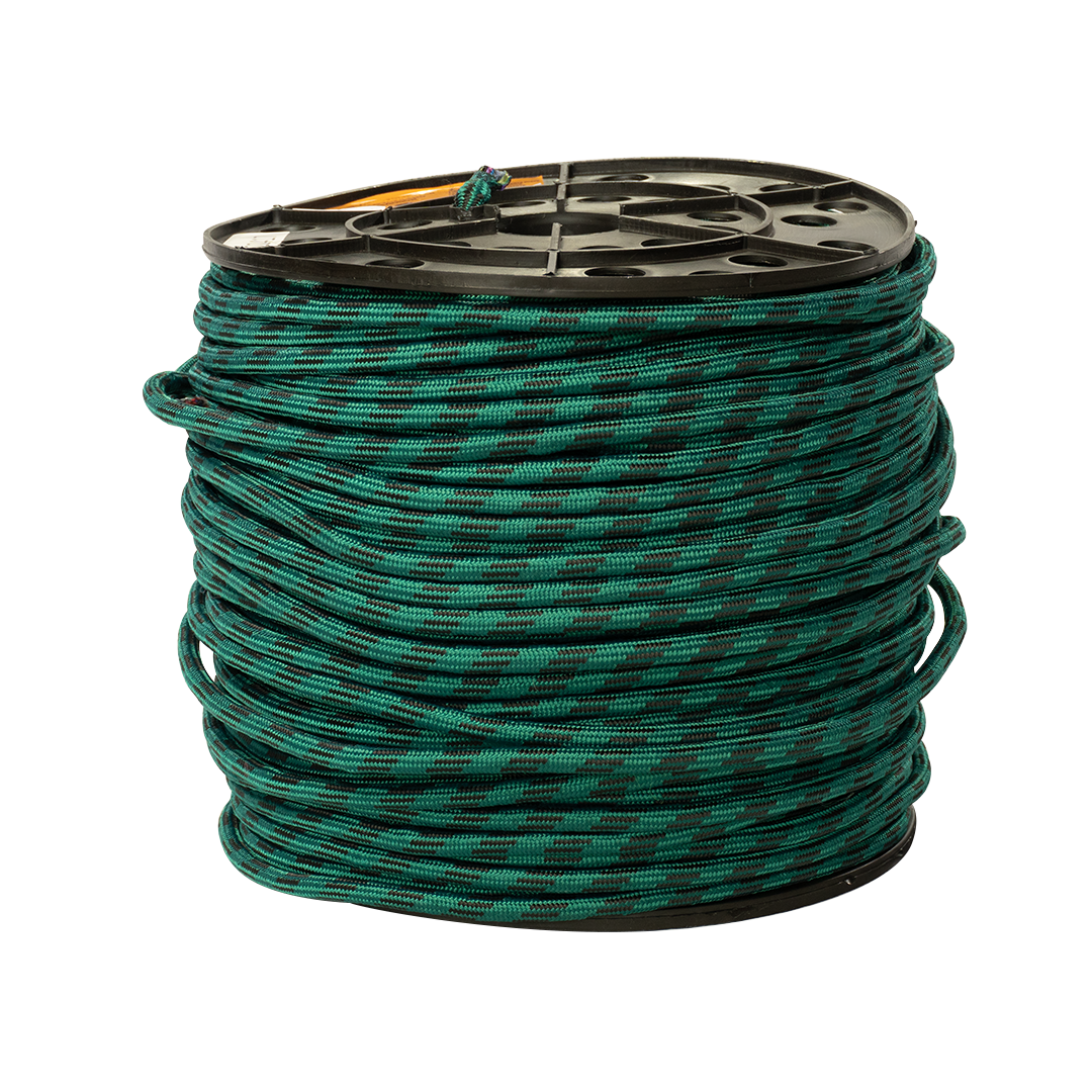 SOGA TRENZADA DIAMANTE SUAVE ELVONTEK 3/8 VERDE/NEGRO (10 KILOS)