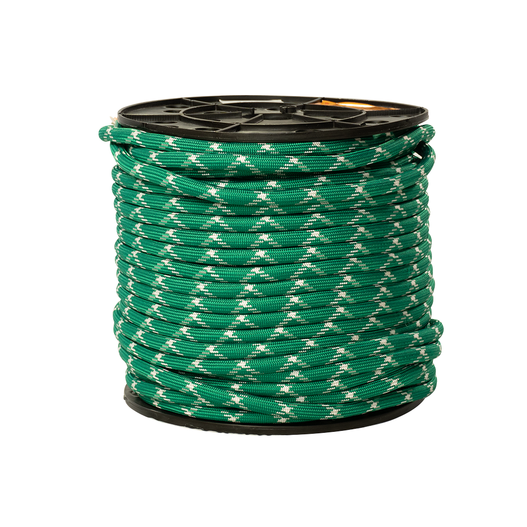 SOGA TRENZADA DIAMANTE SUAVE ELVONTEK 1/2 VERDE/BLANCO (10 KILOS)