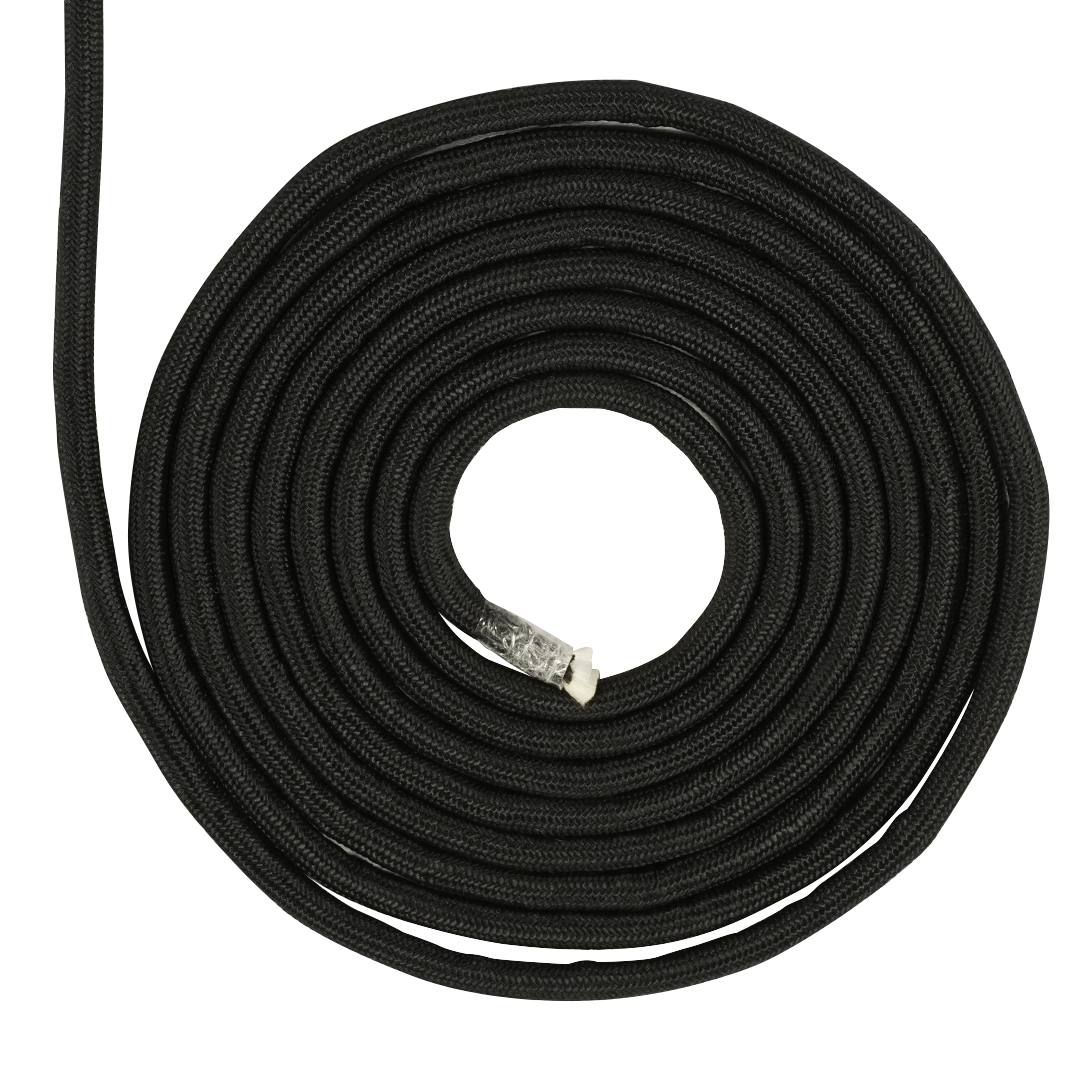 SOGA TRENZADA DIAMANTE SUAVE ELVONTEK 15/32 NEGRO X METROS