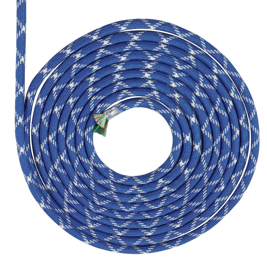 SOGA TRENZADA DIAMANTE SUAVE ELVONTEK 1/2 AZUL/BLANCO X METROS
