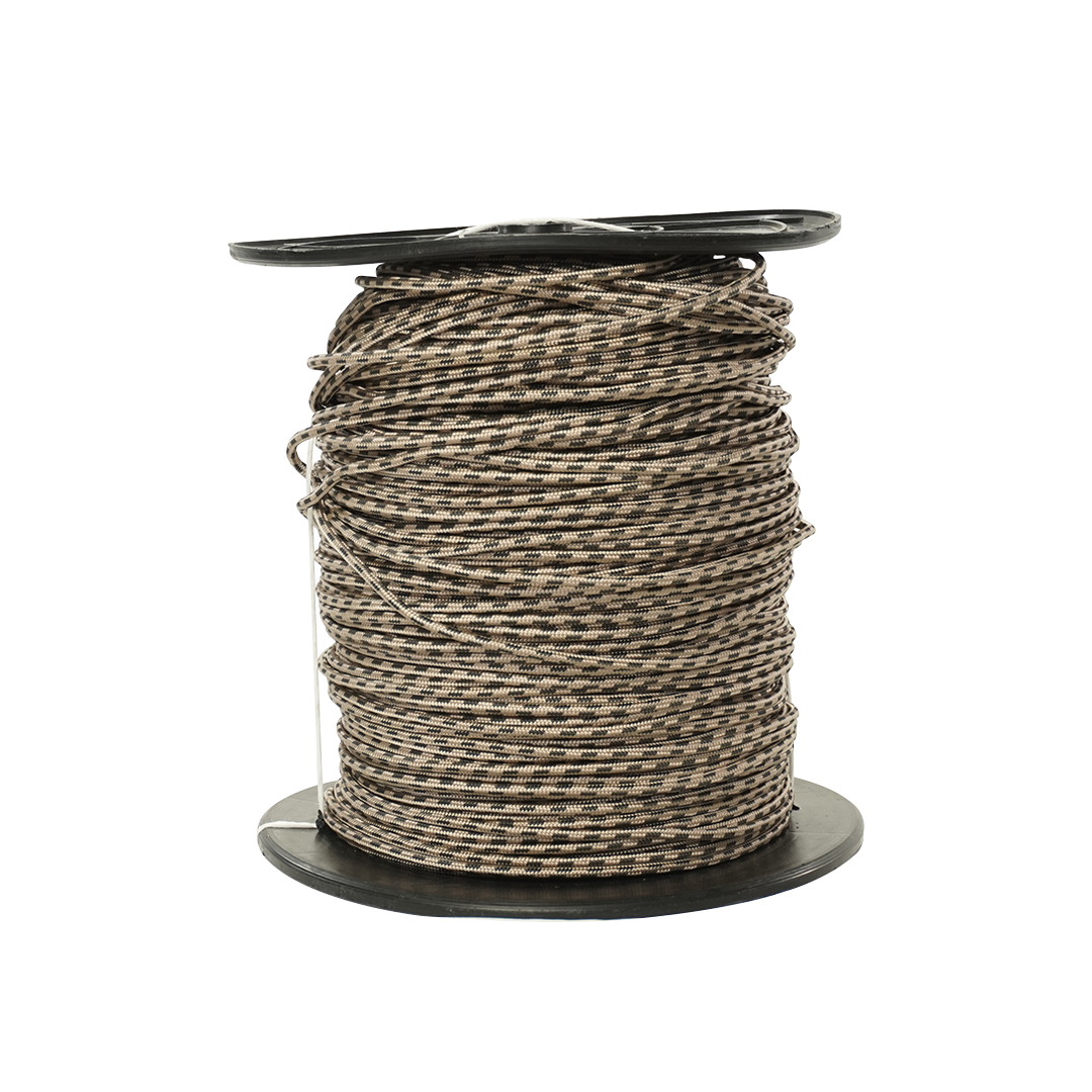 SOGA TRENZADA DIAMANTE JARCIMEX CAL 5 MM - 3/16 CREMA/NEGRO (10 KILOS)