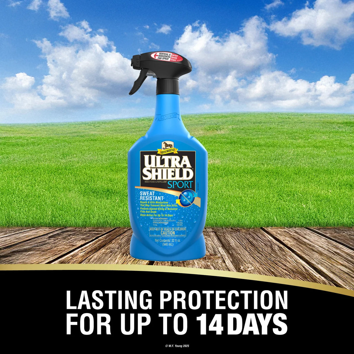 UltraShield Sport ofrece protección duradera de hasta 14 días contra moscas