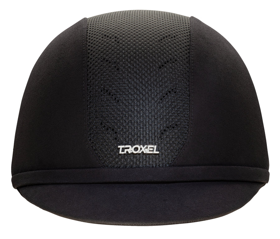 Casco de equitación Troxel ES negro, vista frontal del casquete