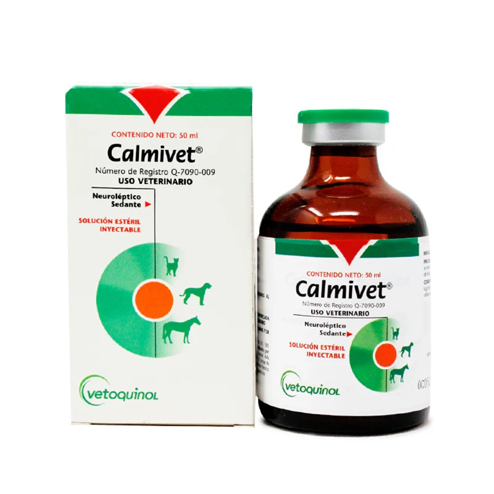 CALMIVET SOLUCION INYECTABLE 50 ML (MALEATO DE ACEPROMACINA 5 mg/ml)