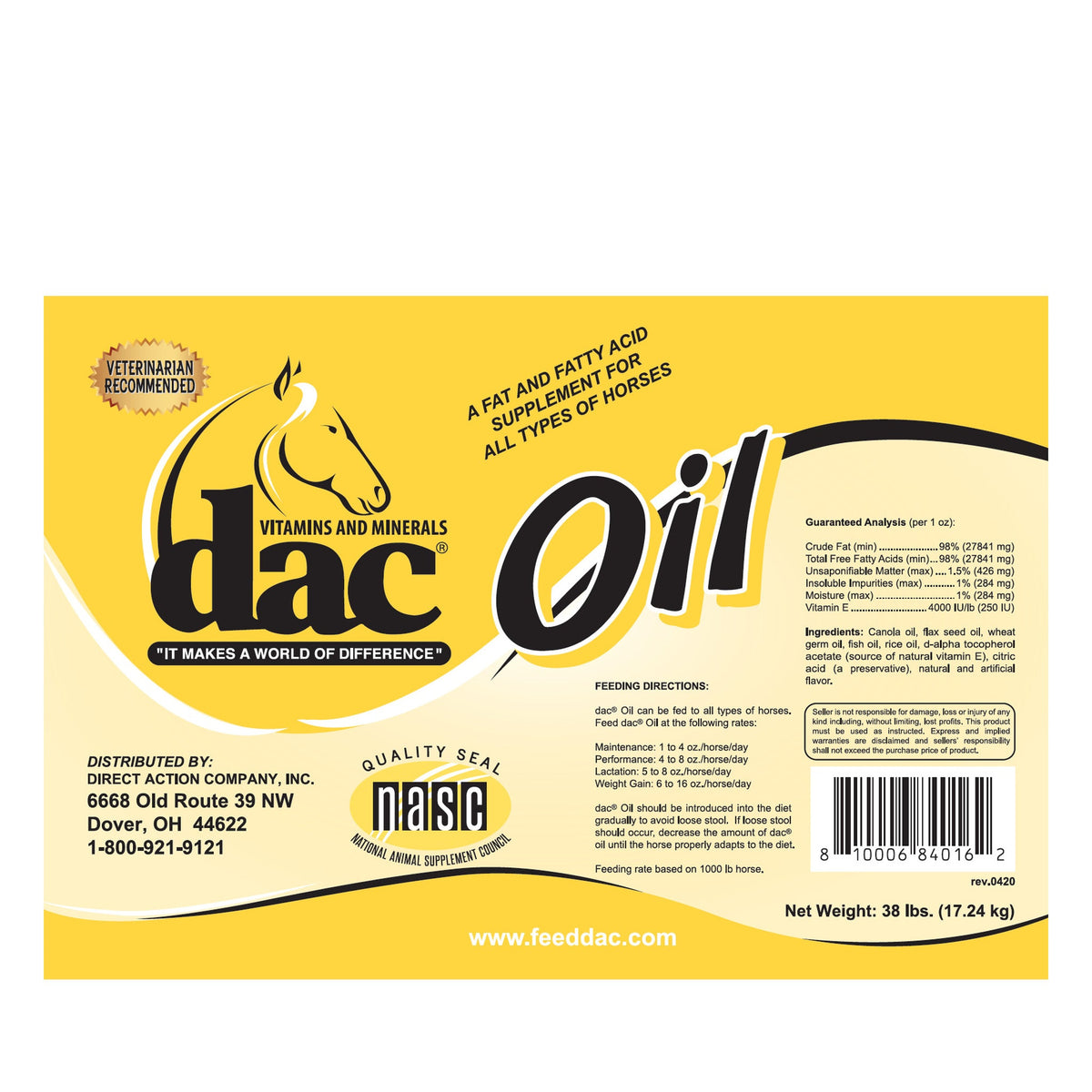 DAC OIL FATTY ACID SUPPLEMENT