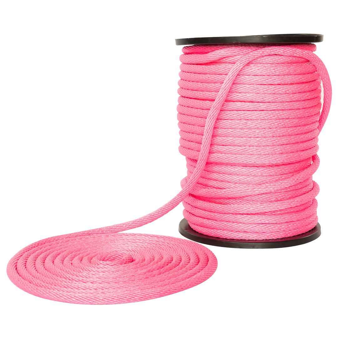 Carrete de 10 kg y rollo de cuerda Derby ST 5/8" Conatex color rosa