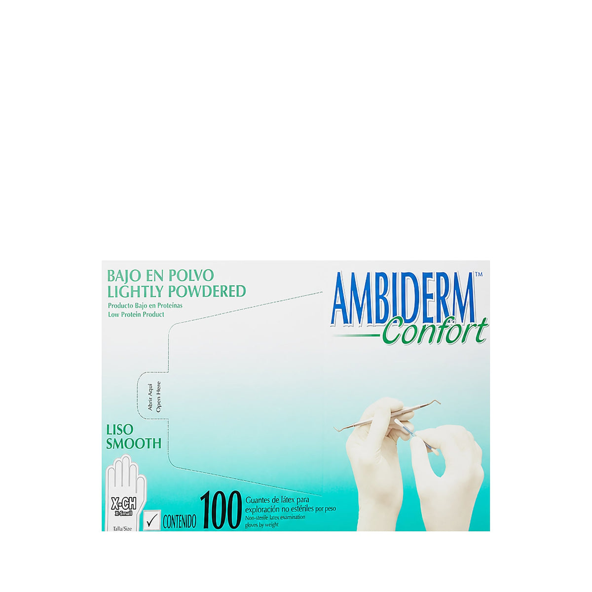 GUANTE AMBIDERM CONFORT LISO C/100 PIEZAS