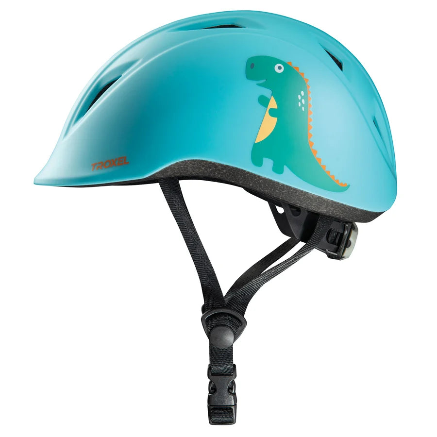Casco de equitación Troxel Youngster verde azulado, vista lateral de perfil