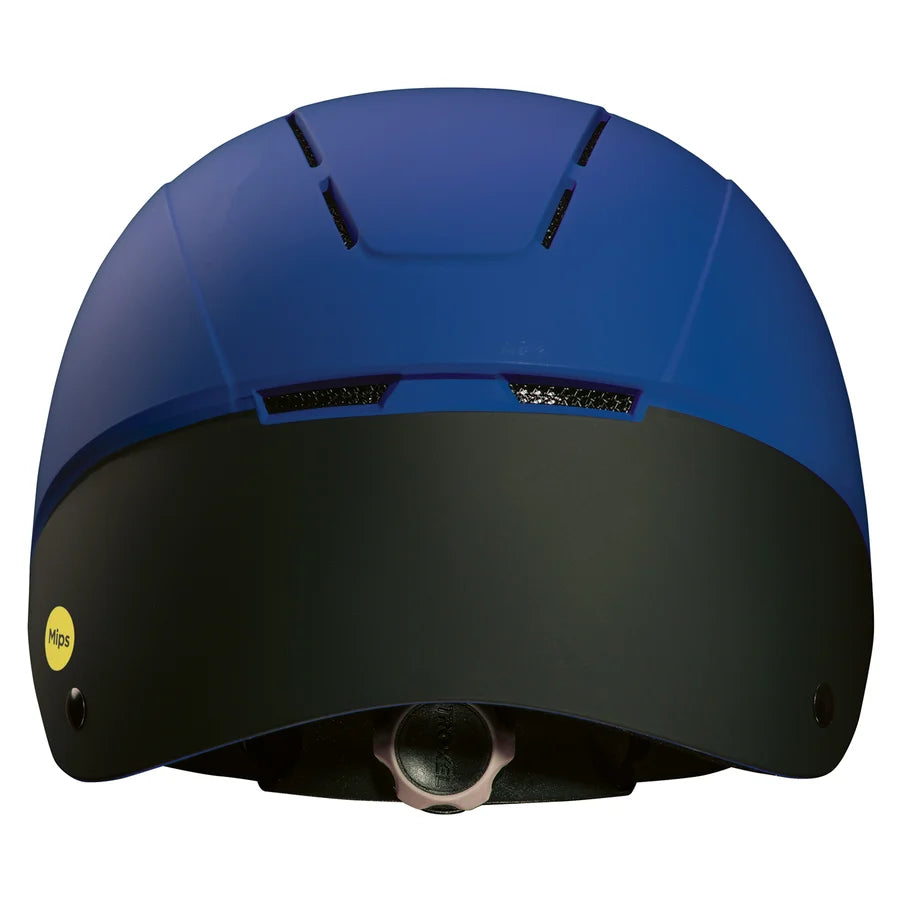 Casco de equitación Troxel Spirit MIPS azul marino, vista frontal inferior