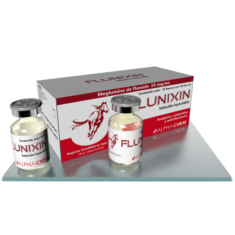 FLUNIXIN SOLUCION INYECTABLE 10 ML 55mg/ml (MEGLUMINA DE FLUNIXIN) CAJA/10